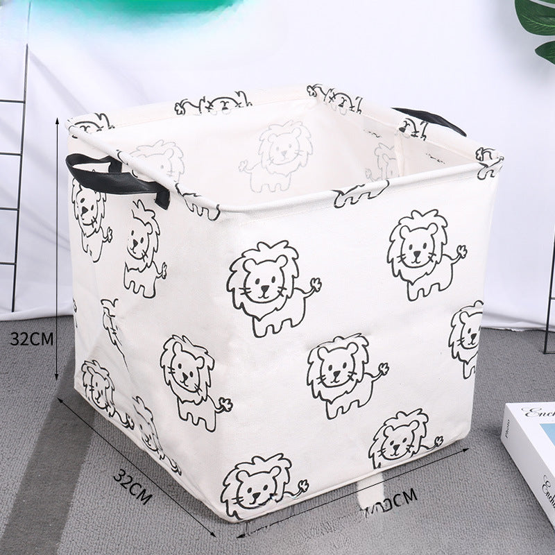Wholesale Cotton and Linen Square Foldable Dirty Clothes Basket